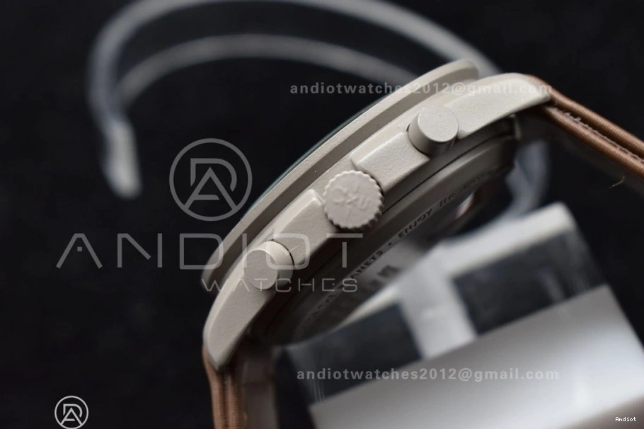 Nylon To Bioceramic Saturn On Mission X Swatch Moonwatch Strap Omega Quartz 0101